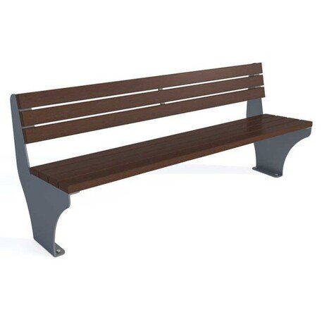 Metal bench with backrest 'BDS_MBG/34-180cm'