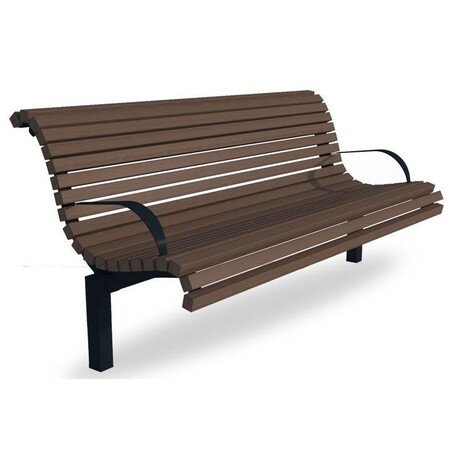 Metal bench with backrest 'BDS_MBG/47-180cm'