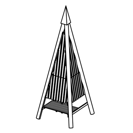 Children's playground element 'L3.41000 _Small Pyramid Tower, H/7 m'