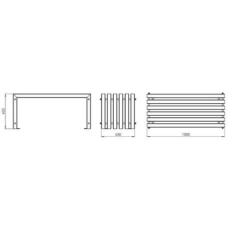 Metallbank 'BD/INOXX_LIN025.01/MDL'