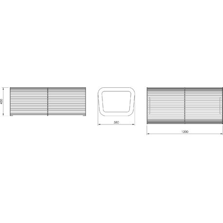 Metallbank 'BD/RALL_LRA071.02_120cm/MDL'