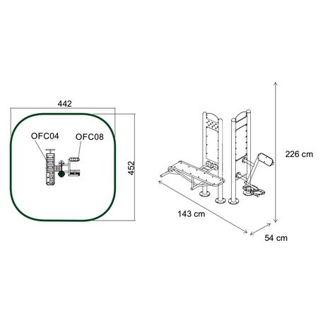 Outdoor fitness and gym equipment 'MBG_10/OFC-3'