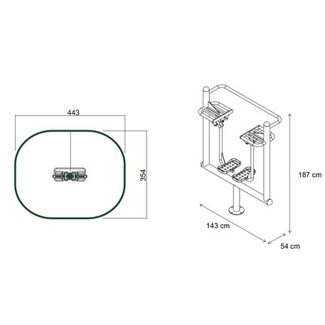 Outdoor fitness and gym equipment 'MBG_20/OFC-3'