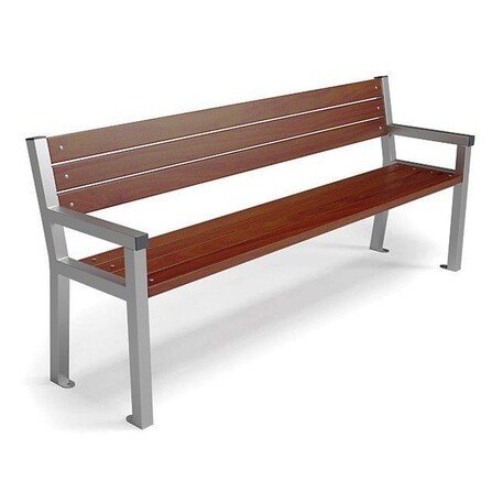 Metal bench with backrest 'BDS_MBG/55-190cm'