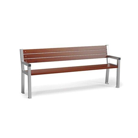 Metal bench with backrest 'BDS_MBG/55-190cm'