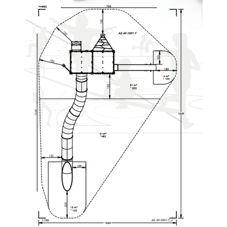 Vaikų žaidimo aikštelės kompleksas 'MBG-1002/AE 40-1001-Y24'