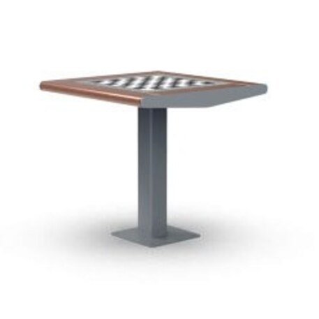 Metalinis šachmatų žaidimo stalas pagamintas iš Iroko medienos 'Premium / STF/002208/MDL'