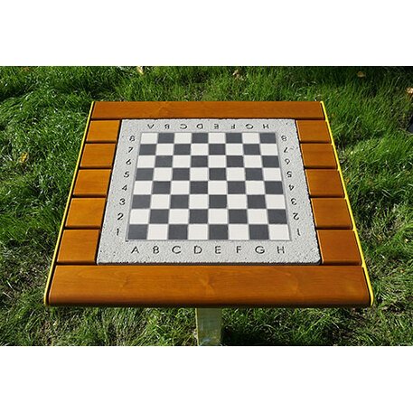 Metalinis šachmatų žaidimo stalas pagamintas iš Iroko medienos 'Premium / STF/002208/MDL'