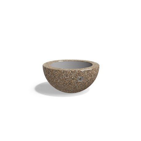 Apvalus betoninis terrazo vazonas (gėlinė) 'Premium / Ø40xH/19cm / BS-378'