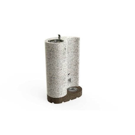 Betoninė geriamojo vandens kolonėlė su gertuve augintiniams, apdirbta smulkia granito skaldele 'BS-346'