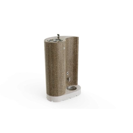 Betoninė geriamojo vandens kolonėlė su gertuve augintiniams, apdirbta smulkia granito skaldele 'BS-346'