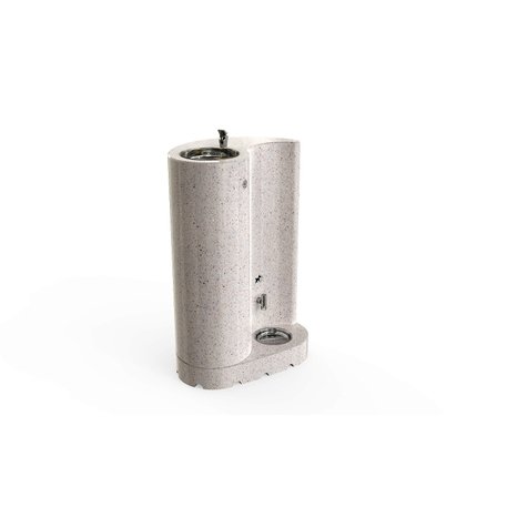 Betoninė geriamojo vandens kolonėlė su gertuve augintiniams, apdirbta smulkia granito skaldele 'BS-346'