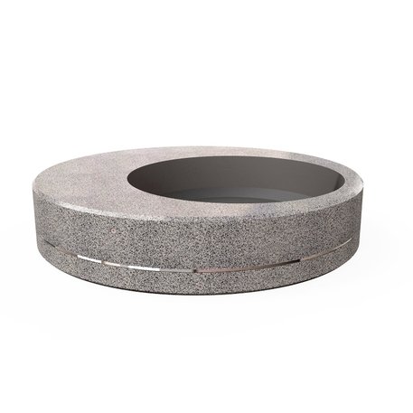 Apvalus betoninis terrazo vazonas (gėlinė) 'Premium / Ø230xH/45cm_BS-331'