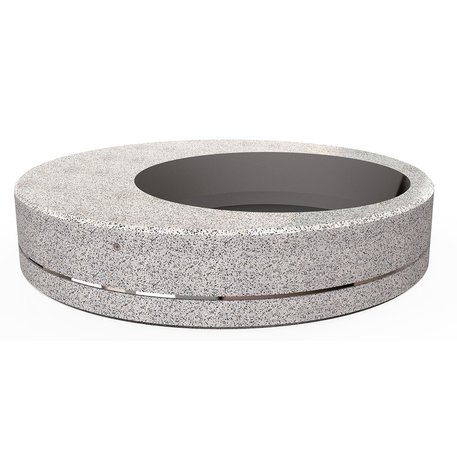Apvalus betoninis terrazo vazonas (gėlinė) 'Premium / Ø230xH/45cm_BS-331'