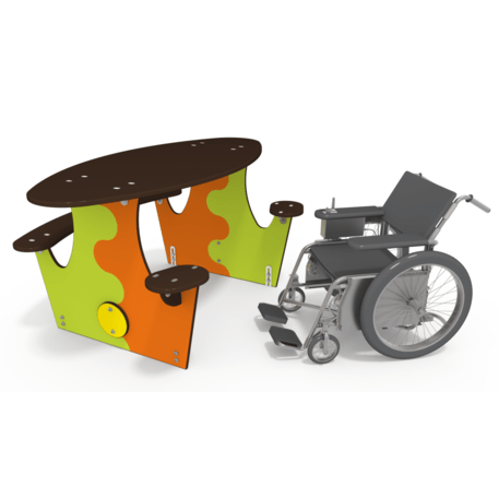 Žaidimų stalas su suolais vaikų aikštelėms 'MO_TA-7002-99'