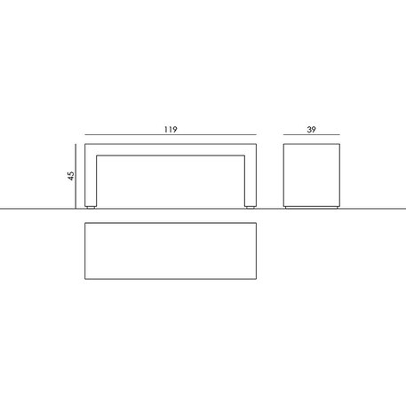Betoninis lauko suolas 'Regular / 001348'
