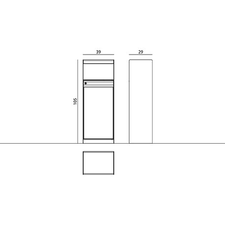 Metalinė šiukšliadėžė su stogeliu 'FARGE / 003244_40L'
