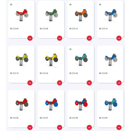 Spyruokliukas vaikų žaidimų aikštelėms 'Motociklas MBG-1003/RE 211-02'