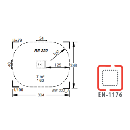 Spyruokliukas vaikų žaidimų aikštelėms 'MBG-1013/RE 222-03'
