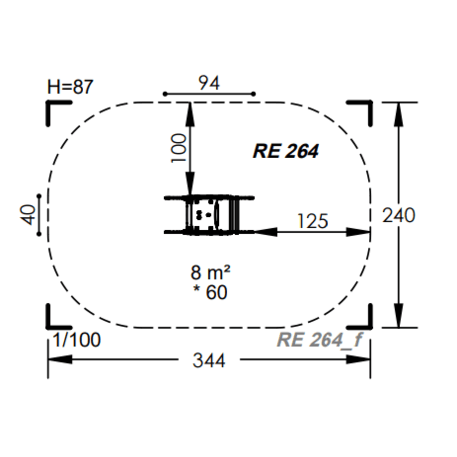 Spyruokliukas vaikų žaidimų aikštelėms 'MBG-1053_RE 264-98'