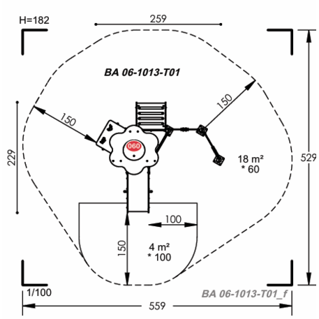 Vaikų žaidimų aikštelių įranga Baby linija – mažiesiems 'MBG-2047_BA 06-1013-T01'