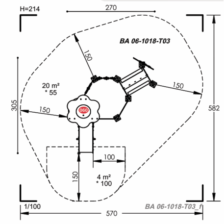 Vaikų žaidimų aikštelių įranga Baby linija – mažiesiems 'MBG-2054_BA 06-1018-T03'
