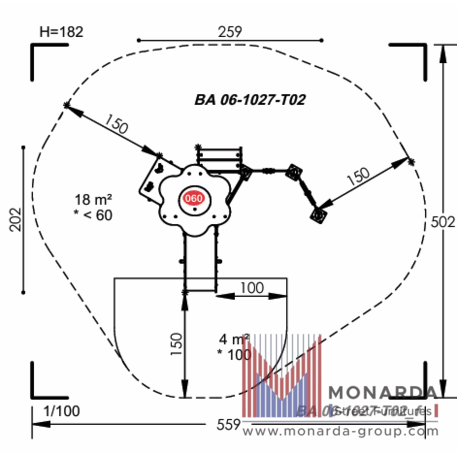 Vaikų žaidimų aikštelių įranga Baby linija – mažiesiems 'MBG-2066_BA 06-1027-T02'