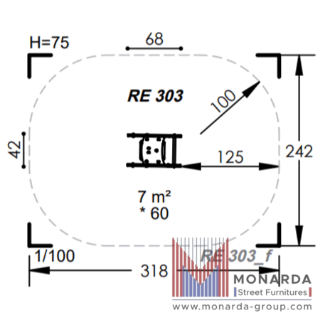 Spyruokliukas vaikų žaidimų aikštelėms 'MBG-1093_RE 303-18'