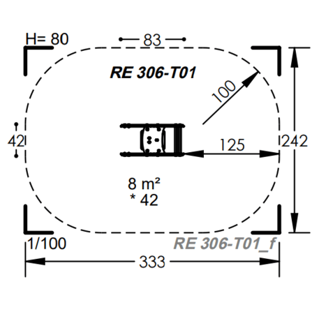 Spyruokliukas vaikų žaidimų aikštelėms 'MBG-1097_RE 306-T01'