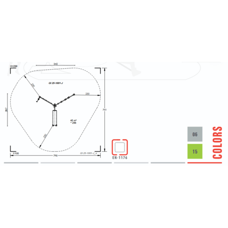  Vaikų žaidimo aikštelės kompleksas, kolekcija 'Giga / MBG-1286_GI 25-1001-J15'
