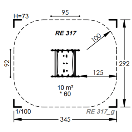 Spyruokliukas vaikų žaidimų aikštelėms 'MBG-1111_RE 317-07'