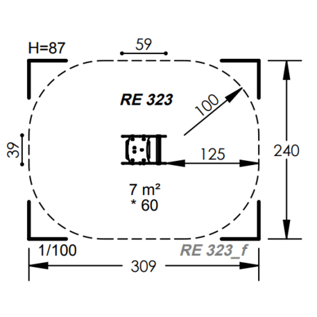 Spyruokliukas vaikų žaidimų aikštelėms 'MBG-1118_RE 323-06'