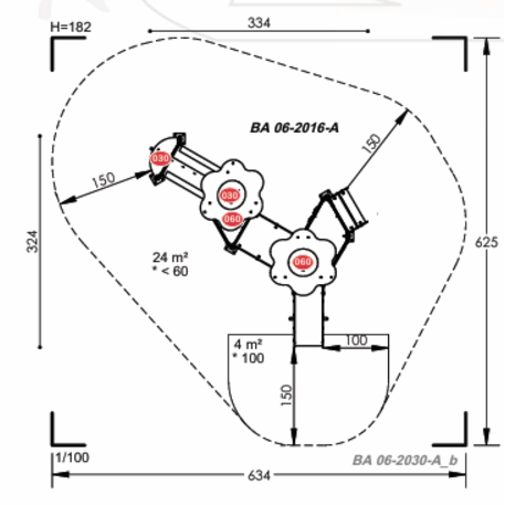 Vaikų žaidimų aikštelių įranga Baby linija – mažiesiems 'MBG-2119_BA 06-2030-A99'