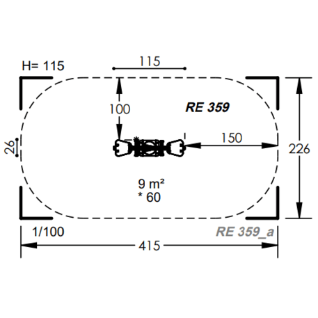 Spyruokliukas vaikų žaidimų aikštelėms 'MBG-1153_RE 359-15'