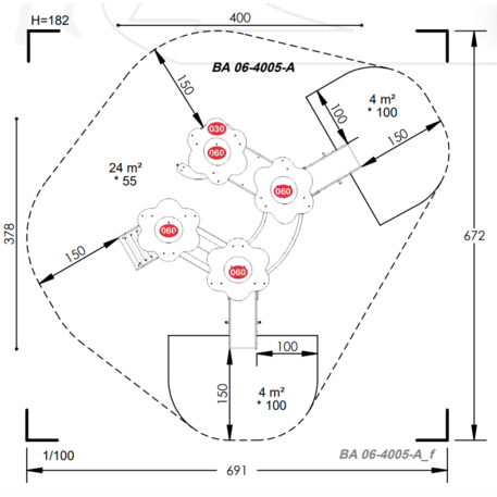 Vaikų žaidimų aikštelių įranga Baby linija – mažiesiems 'MBG-2142_BA 06-4005-A99'