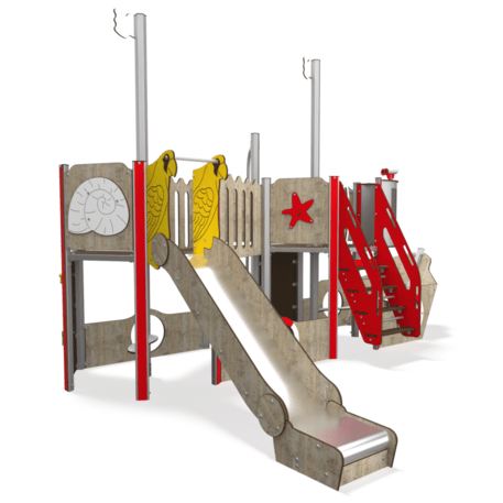  Vaikų žaidimo aikštelės kompleksas, kolekcija 'Piratų laivas / MBG-1208_CI 12-2002-T03'