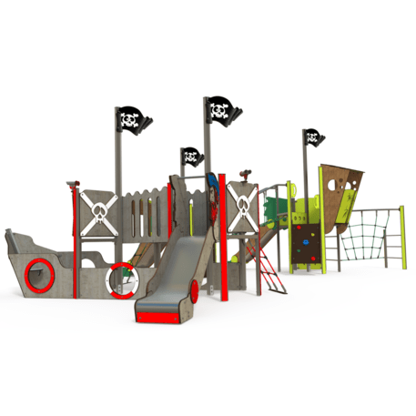  Vaikų žaidimo aikštelės kompleksas, kolekcija 'Piratų laivas / MBG-1218_CI 12-4002-T02'