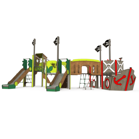  Vaikų žaidimo aikštelės kompleksas, kolekcija 'Piratų laivas / MBG-1218_CI 12-4002-T02'