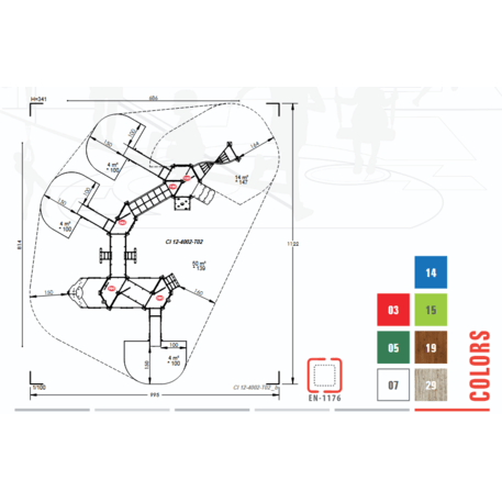  Vaikų žaidimo aikštelės kompleksas, kolekcija 'Piratų laivas / MBG-1218_CI 12-4002-T02'