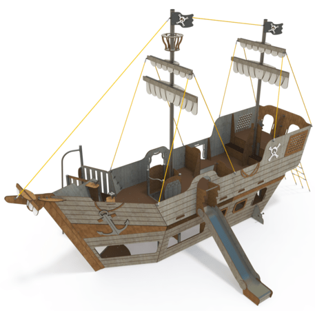  Vaikų žaidimo aikštelės kompleksas, kolekcija 'Piratų laivas / MBG-1227_CI 15-1005-T01'