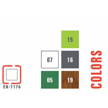 Žaidimų aikštelių kompleksas vaikams nuo 2 metų amžiaus – kolekcija 'MBG-2255_MI 09-2059-P15'