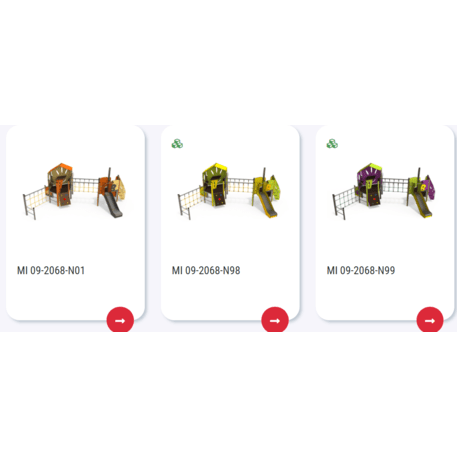 Žaidimų aikštelių kompleksas vaikams nuo 2 metų amžiaus – kolekcija 'MINI / MBG-2270_MI 09-2068-N22'