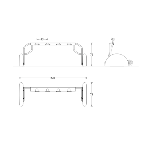 Metalowy stojak na hulajnogi 'STF/Speedy_D882/MDL'