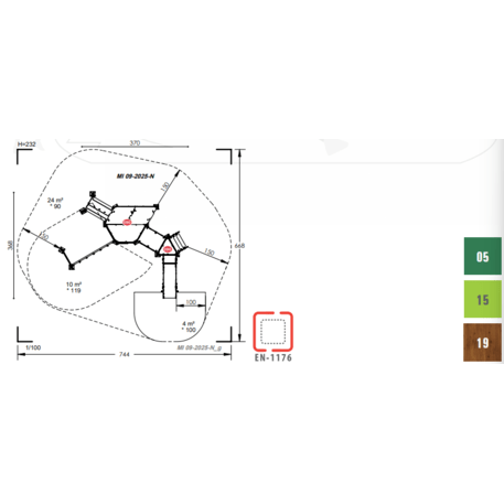 Žaidimų aikštelių kompleksas vaikams nuo 2 metų amžiaus – kolekcija 'MINI / MBG-2234_MI 09-2025-P15'