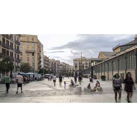 Betoninis suolas be atlošo (pufas) 'Temple Ø60cm'