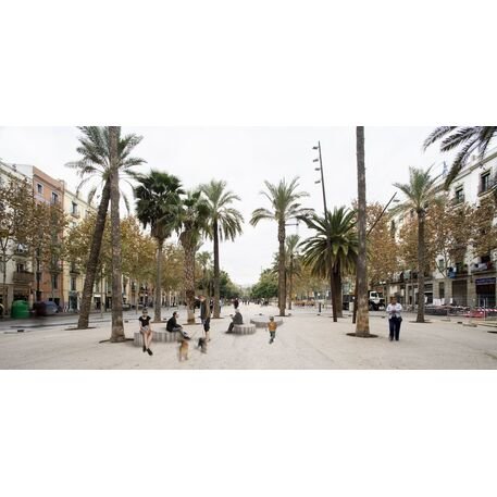 Betoninis suolas be atlošo (pufas) 'Temple Ø60cm'