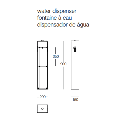 Metalinė geriamojo vandens kolonėlė buteliams pripildyti 'Ufo'