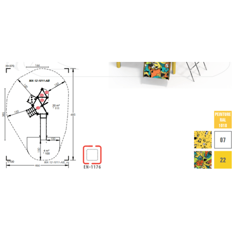 Žaidimų aikštelių kompleksas vaikams nuo 2 iki 10 metų amžiaus – kolekcija 'MAXI / MBG-2356_MA 12-1011-AB22'