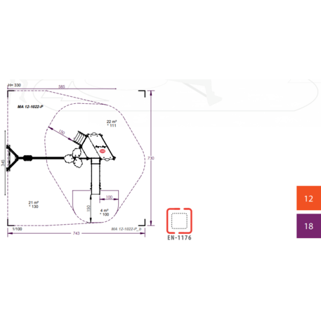 Žaidimų aikštelių kompleksas vaikams nuo 2 iki 10 metų amžiaus – kolekcija 'MAXI / MBG-2366_MA 12-1022-O18'