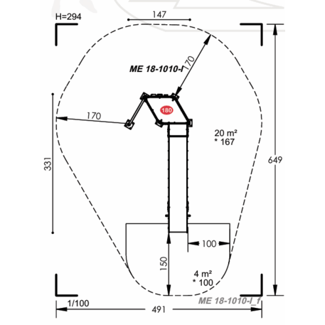Kompleks placów zabaw dla dzieci w wieku od 2 do 12 lat – kolekcja 'MEGA / MBG-2525_ME 18-1010-I99'